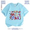 2026 Magical Numbers Circus Digital Circus Clown Outfit Girls’ Short-Sleeve T-Shirt, 100% Cotton, Summer New Collection