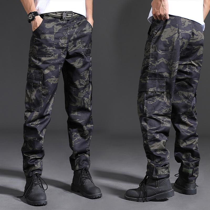 

Men s Multi-Pocket Wear Resistant Waterproof Windproof Work Pants XS зелений