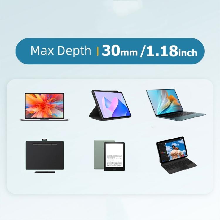 Under Desk Laptop Storage Holder Mount Bracket with Screw Space Saving Under Table Notebook Support Stand Hardware