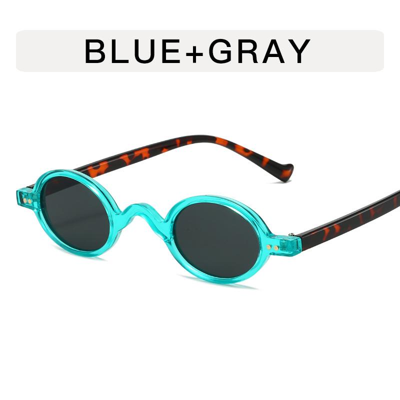 New Stylish Men's Sunglasses Oval Shape Anti-reflective Sun Glasses for Women European American Punk Sun Glass for Woman