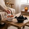 Luminous Halloween Bat Shaped Storage Bowl Cute Desktop Candy Bowl  Desk Organizer