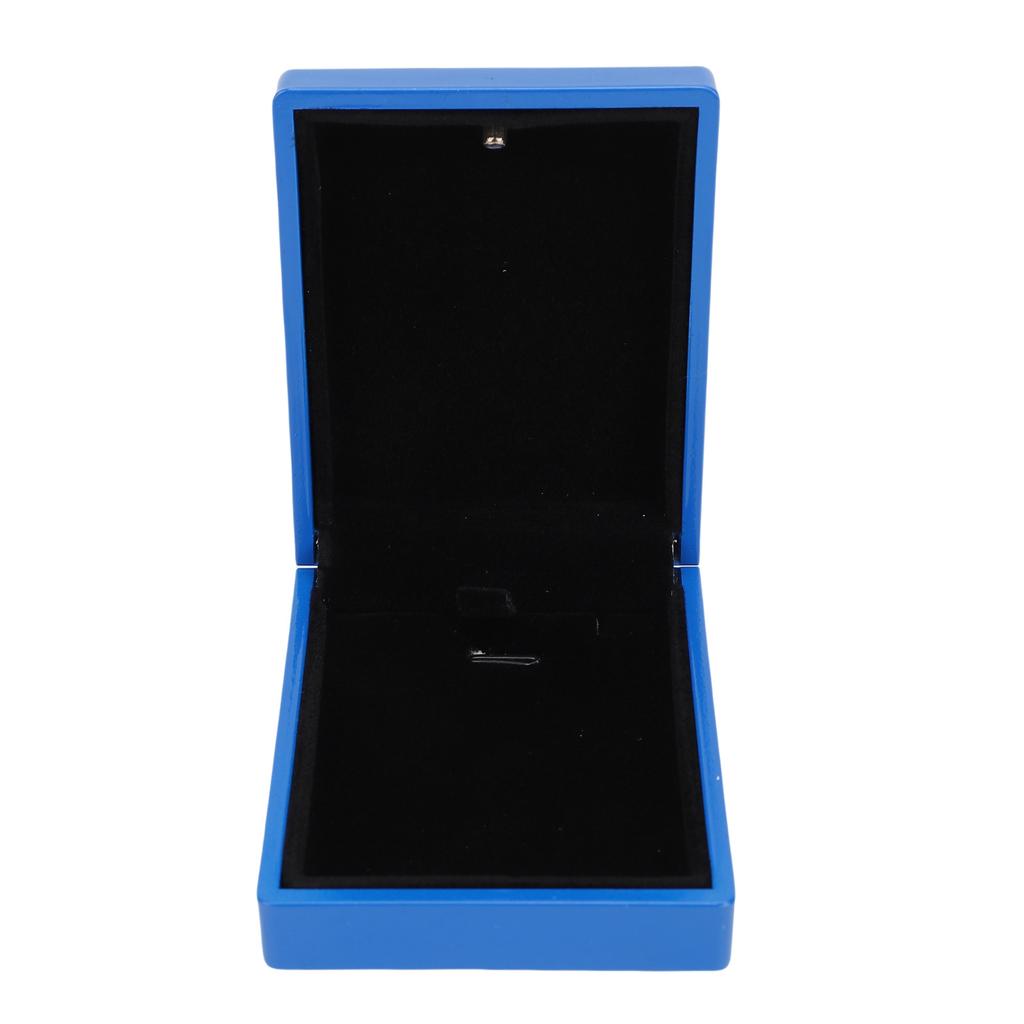 LED Light Up Pendant Box with Built In Battery Glossy Finish Necklace Jewelry Storage Case for Proposals Engagements