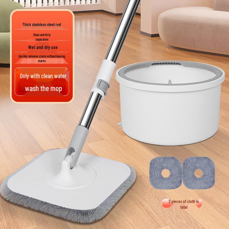 Hands-Free Spin Mop & Bucket with Efficient Dirt Separation and Water Absorption