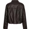 Shop   Women S Soft Rider Balloon lS Leather High Neck Jacket Black Siu Wjp2601