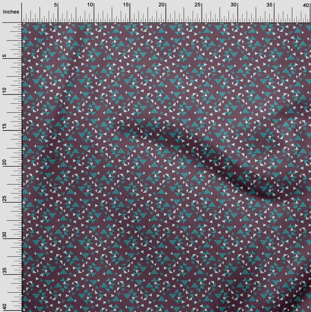 oneOone Cotton Flex Fabric Triangle Geometric Print Fabric By Yard 40 Inch