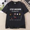 Fashion Unisex Unisex TShirt Stop Racism Its Okay To Be Asian Black Arab Normal American Graphic T Shirts Unisex Tee Short Sleeve