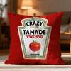 Popular Ketchup Cushion Cover Soft Washable Pillow Case Multi-Scene For Couch Bed Travel Office Use