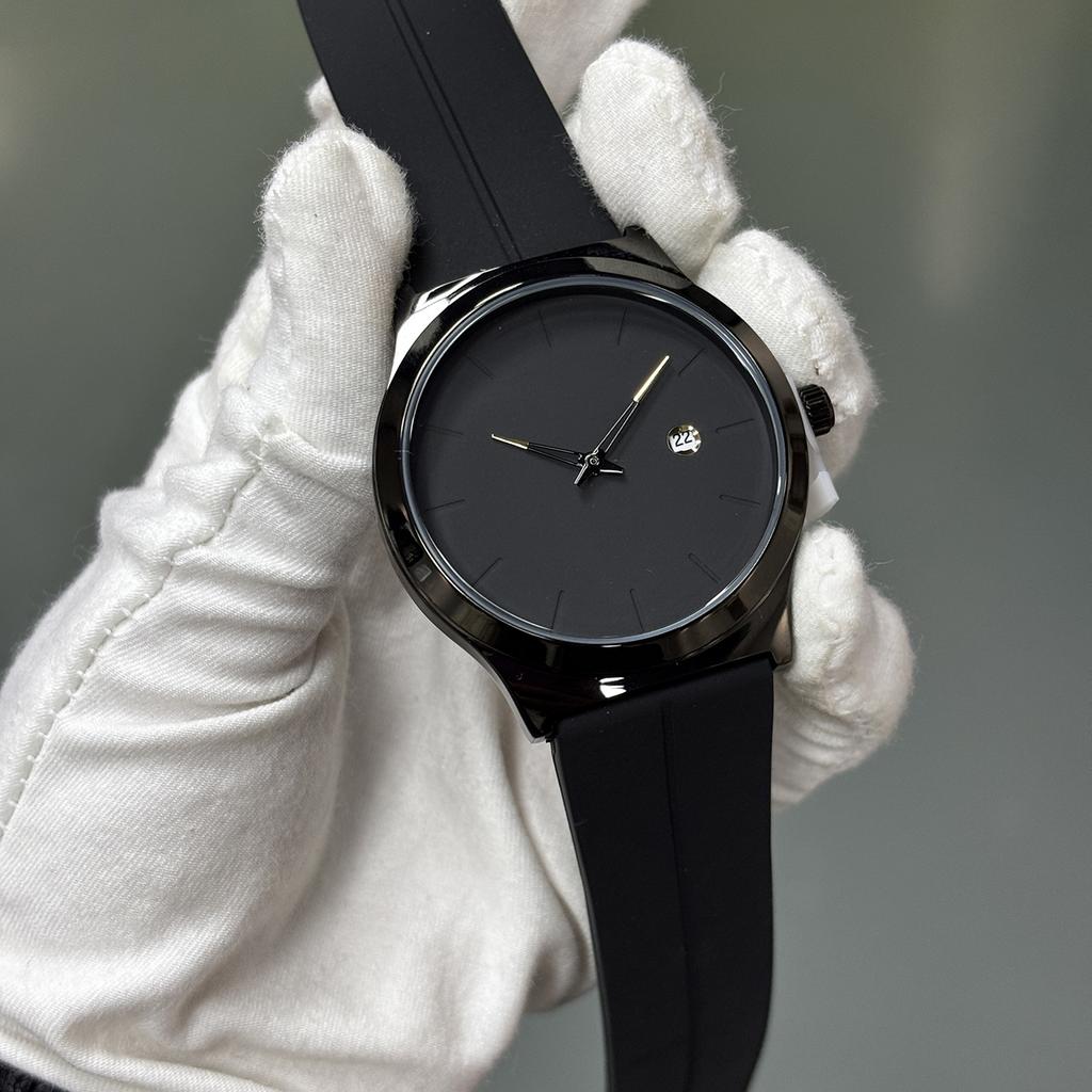 New Stylish Elegant Unisex Quartz Watch Stainless Steel Alloy Dial Silicone Magnetic Strap 3Atm Waterproof Sport Watch