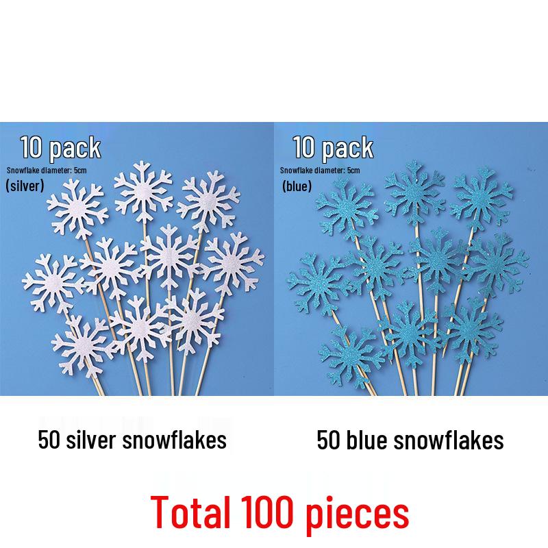 Frozen Christmas Snowflake Acrylic Cake Decoration Insert
