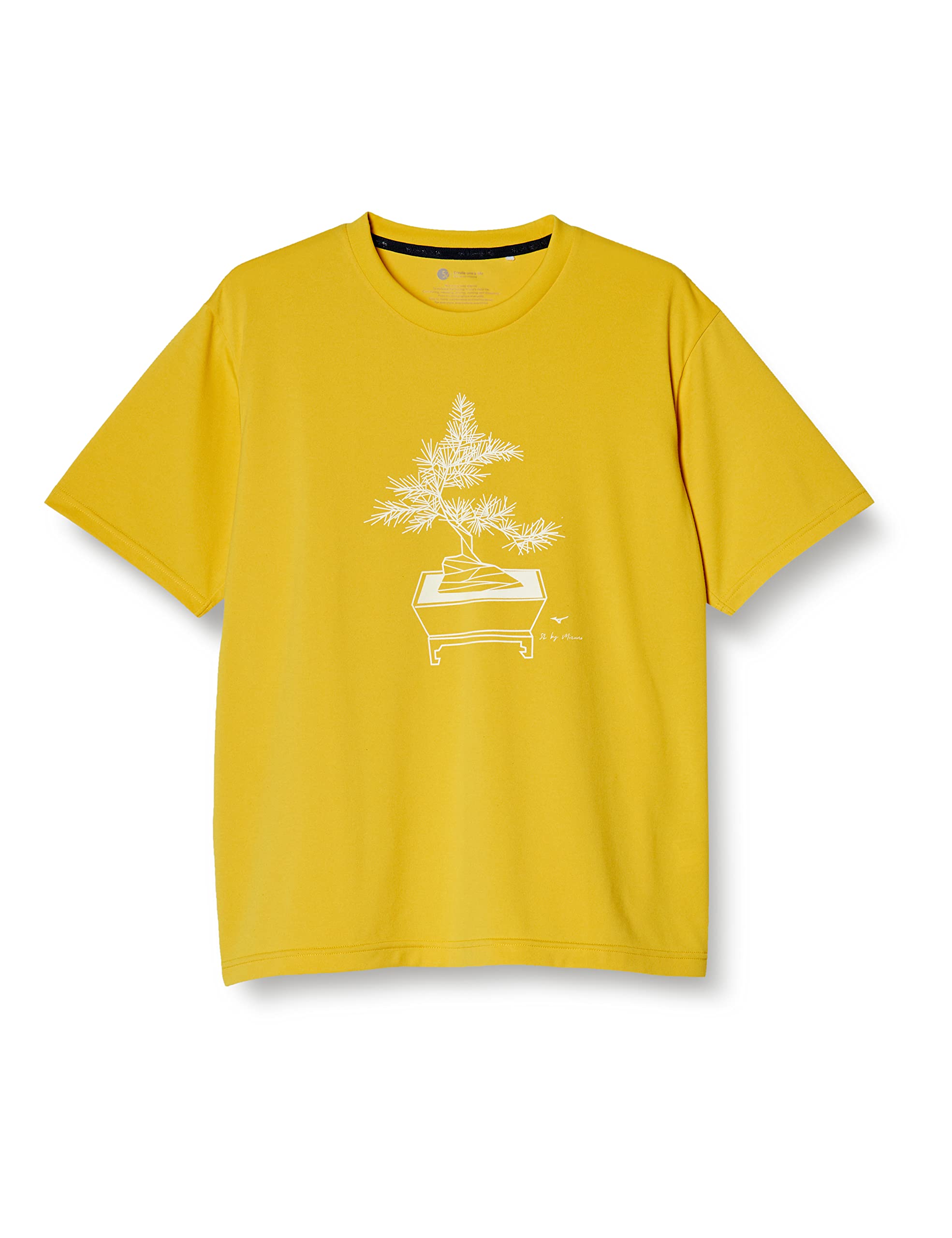 

Mizuno Men s B2MAA001 Recycled Polyester Graphic T-Shirt, UPF 50+, Sustainable, Size S (Yellow), Size M
