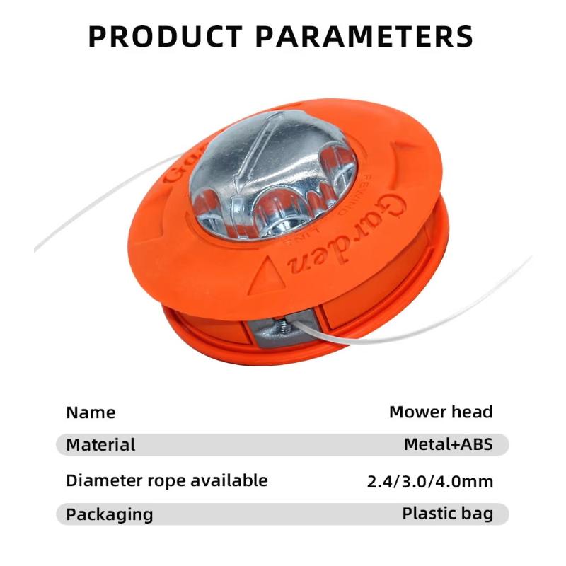Universal Fit Automatic Grass Trimmer Head 2 Line System For Gasoline Garden Cutting Tools Easy to Install