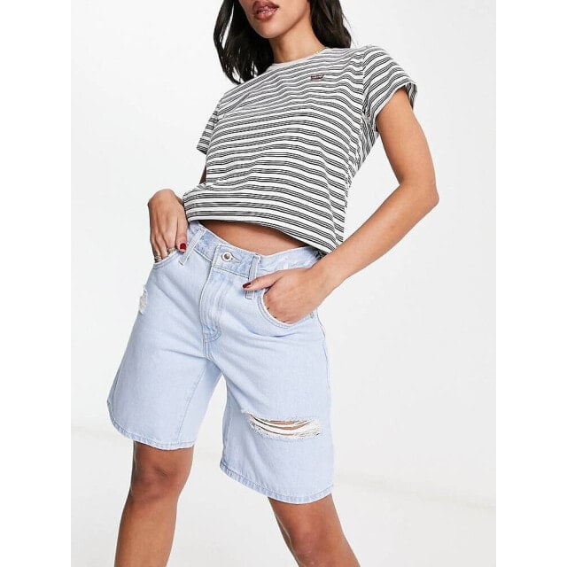 

Levi s silvertab baggy shorts in light wash blue
