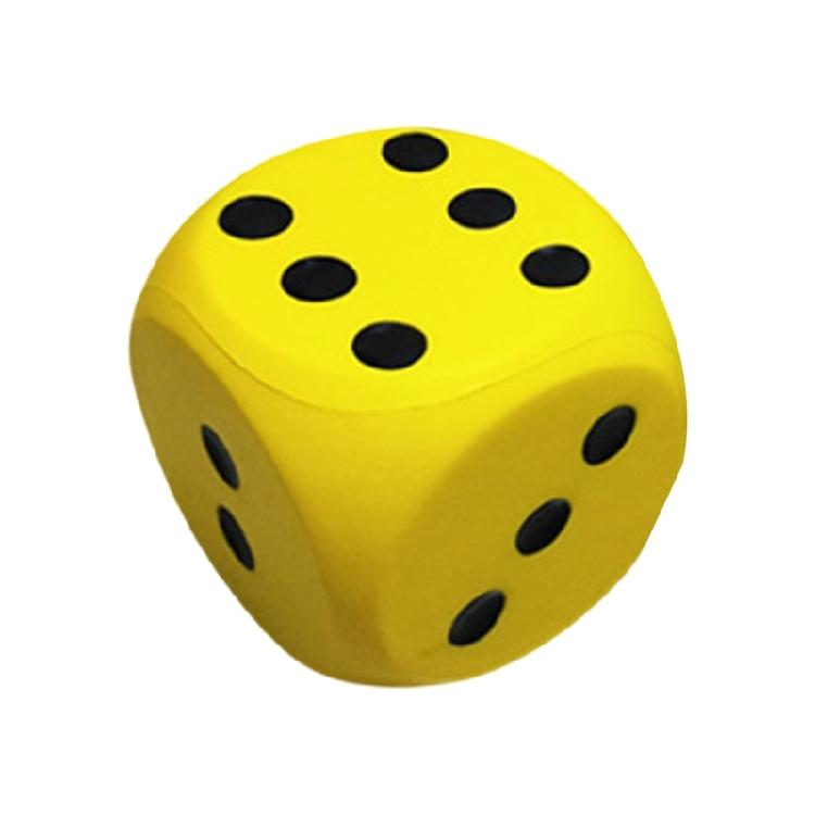6-дюймовые пенные кубики, кубики с точками, декоративные пенные кубики, игровые кубики, игровой квадратный блок, обучающие кубики по математике жёлтый