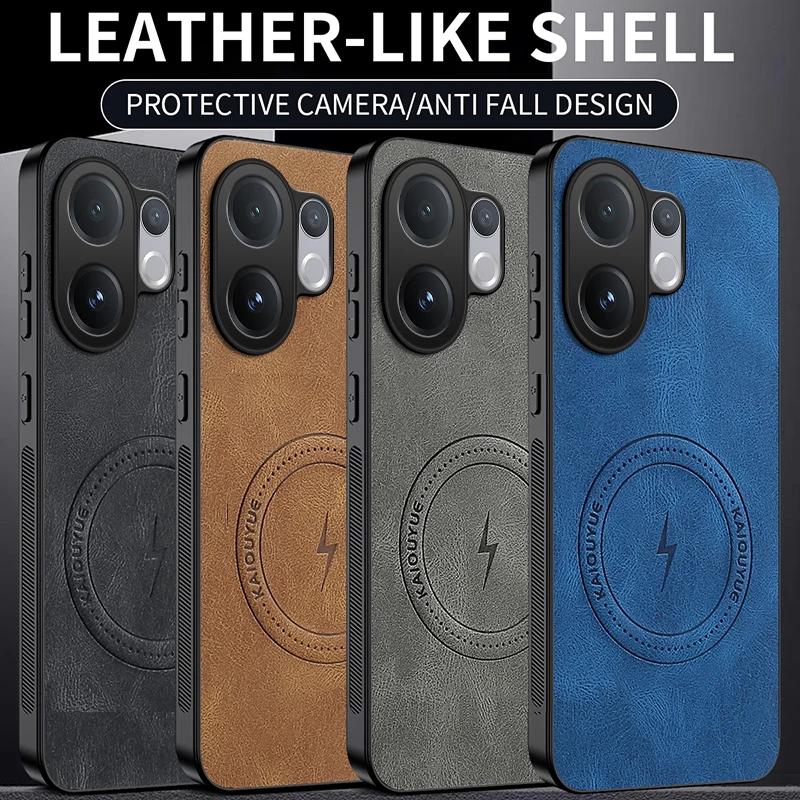 Case for VIVO V60 5G Luxury Sheep Skin Magnetic Magsafe Wireless Charging Matte Cover for VIVO V 60 Anti-drop Protection Bumper