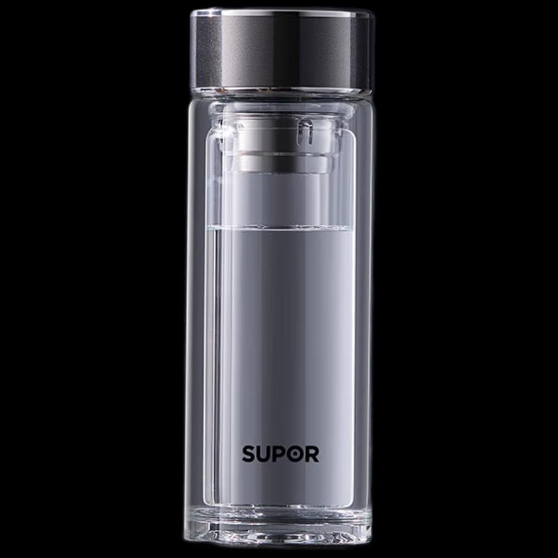 SUPOR Double-Layer High Borosilicate Glass Tea Infuser Bottle