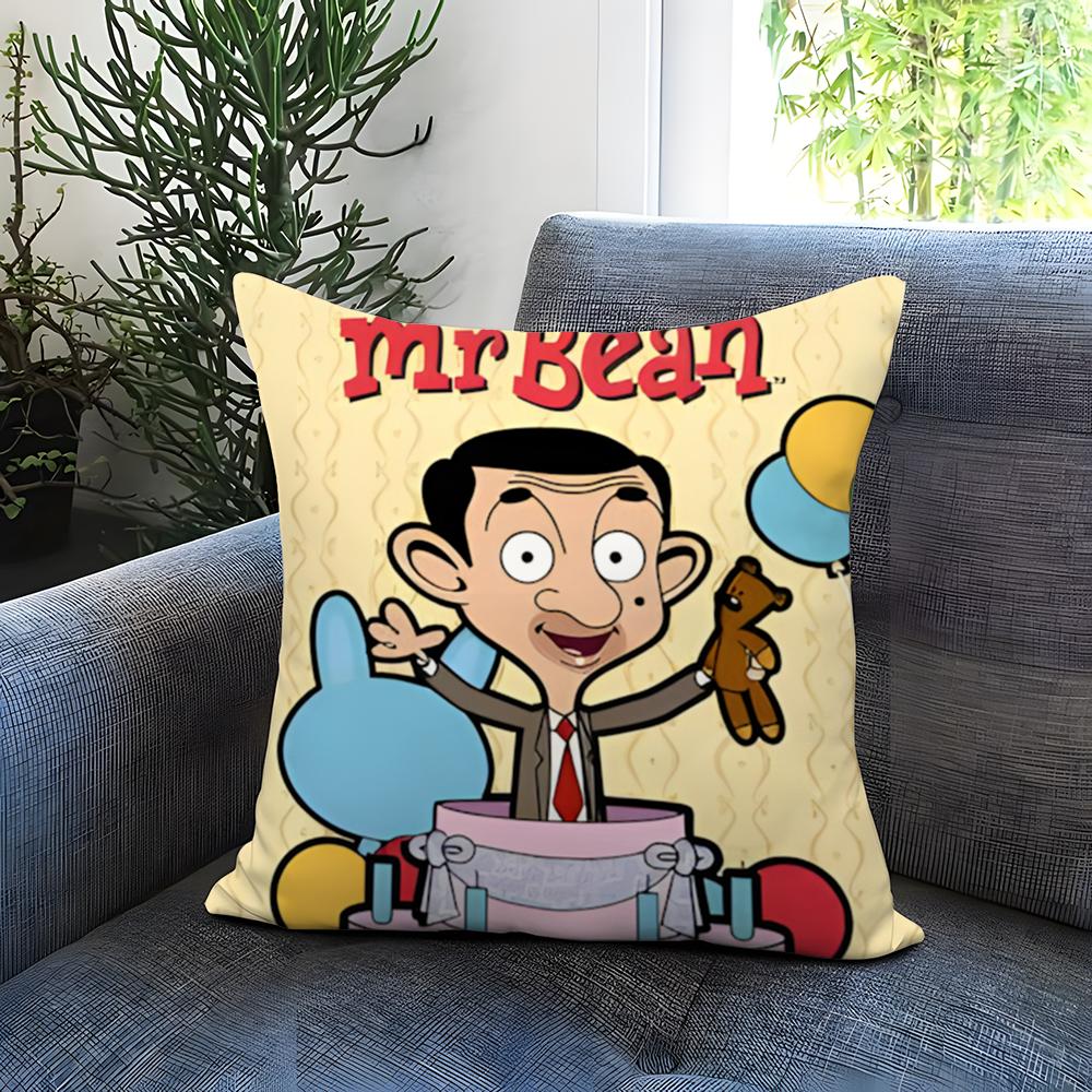 

classic M-Mr. BeanS Cushion Cover Comfortable Reversible Pillow Cover Ideal for Car Sofa Bedroom & Beyond 20x20Inch