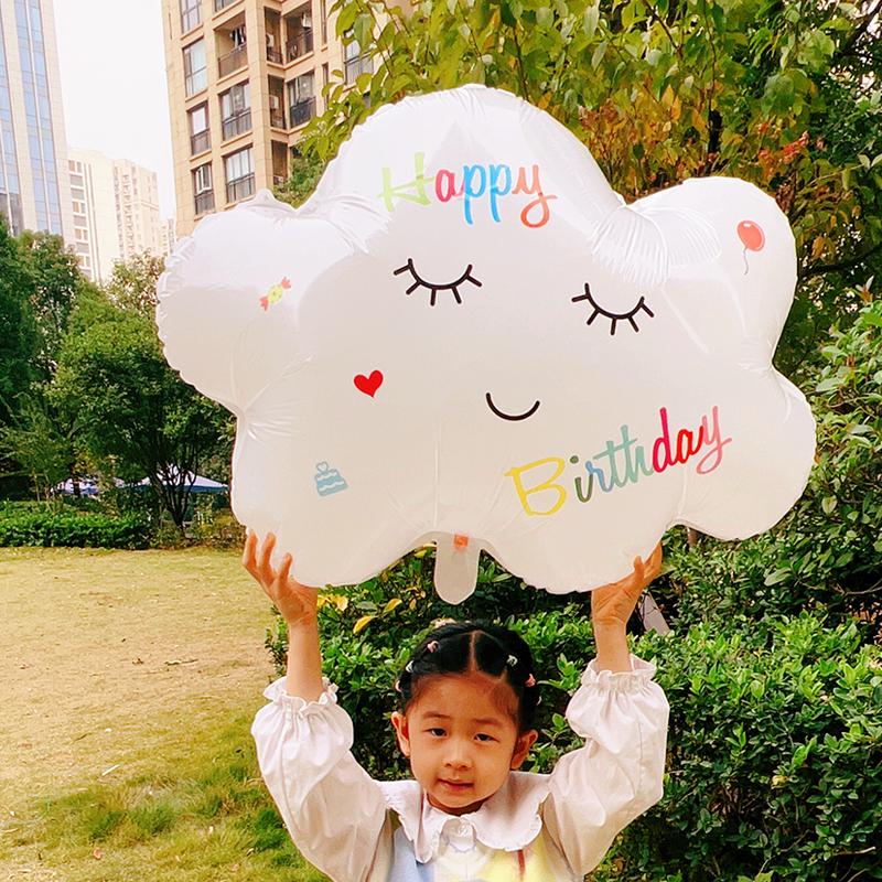 White Number Balloons for Kids' First Birthday Party Decorations