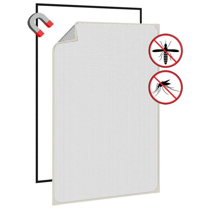 VidaXL Moustiquaire magnétique pour fenêtres blanc 80x120 cm 153849