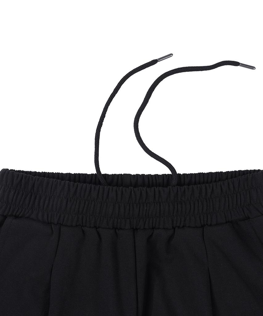 GAKKAI UNIONS One-Pleat Noise Stitch Embroidered Balloon Pants Black