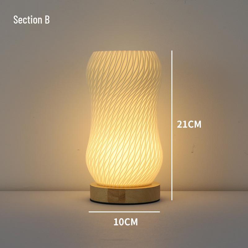 3D Printed RGB Dimming Cream-Style Bedside Lamp