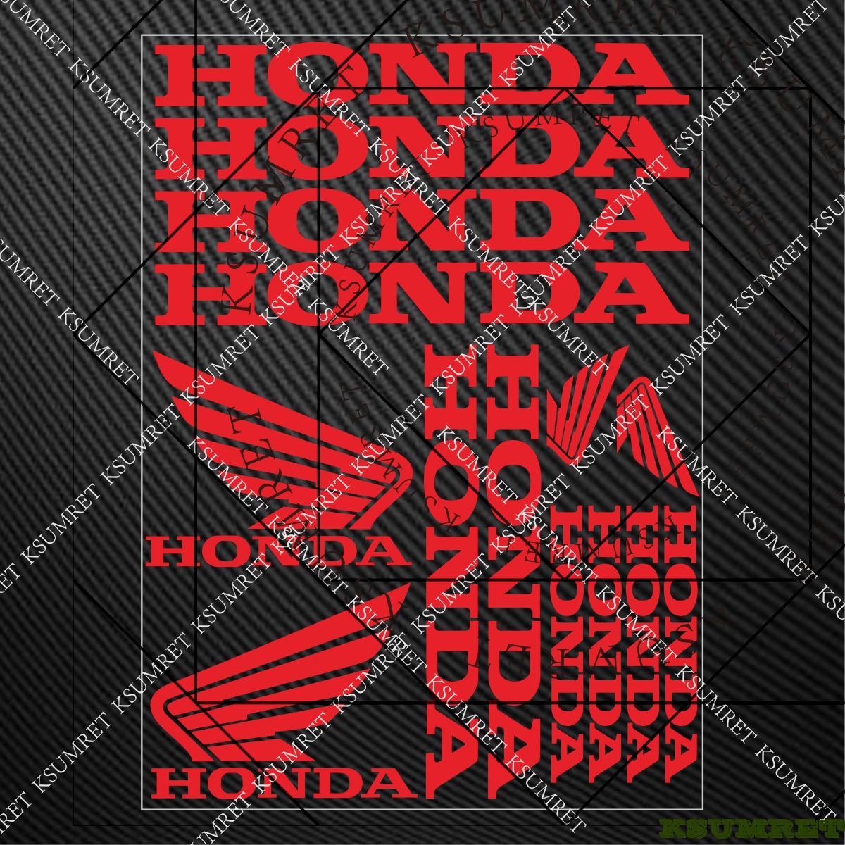 AAAKC1 For Honda Stickers Motorcycle Sticker Decal Helmet Moto Modification Accessories Sponsor Decals красный