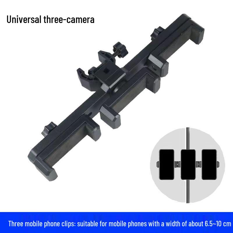 Multifunctionele Universele Mobiele Telefoon & Camera Live Streaming Standaard met Drievoudige Mount Adapter
