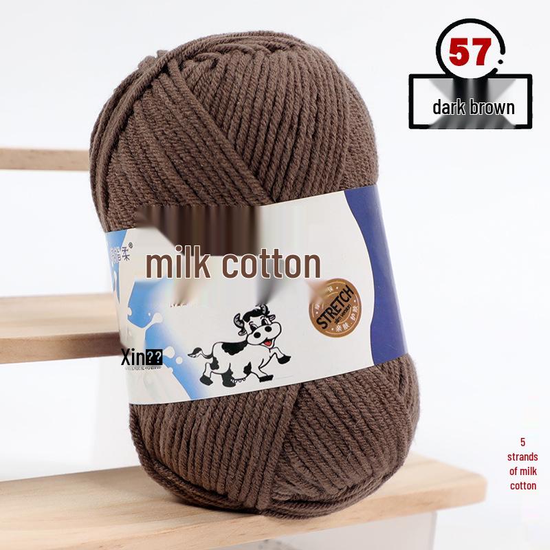 Filato di Cotone Lattiginoso a 5 Fili per Maglia & Uncinetto - Kit Fai da Te per Sciarpa, Coperta Lavorate a Mano di Spessore Medio