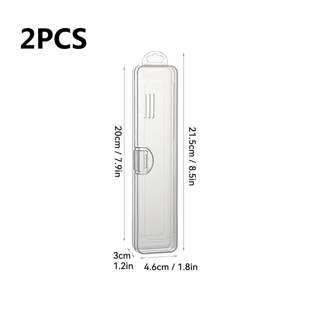  Toothbrush Box Transparent Organizer Case Travel Portable Toothbrush Holder Plastic Toothpaste Box Storage Container