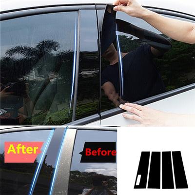 4Pcs/Set Glossy Black B Pillar Posts For Ford F150 Door Trim Cover Kit 2015-2021
