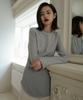 Obeodyupeulleeo Cut-Out Long Sleeves Top_Melange Gray