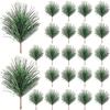 20pcs 7cm Christmas Decoration Artificial Green Pine Xmas Tree Pendant Home Room Decor New Year 2025 Gift Wreath DIY Accessories