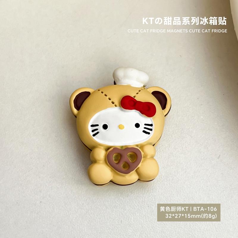 Cartoon Hello Kitty refrigerator magnet Stickers Kitchen Decorations Cute Cat KT Fridge Magnets Decor Anime Household Supplies