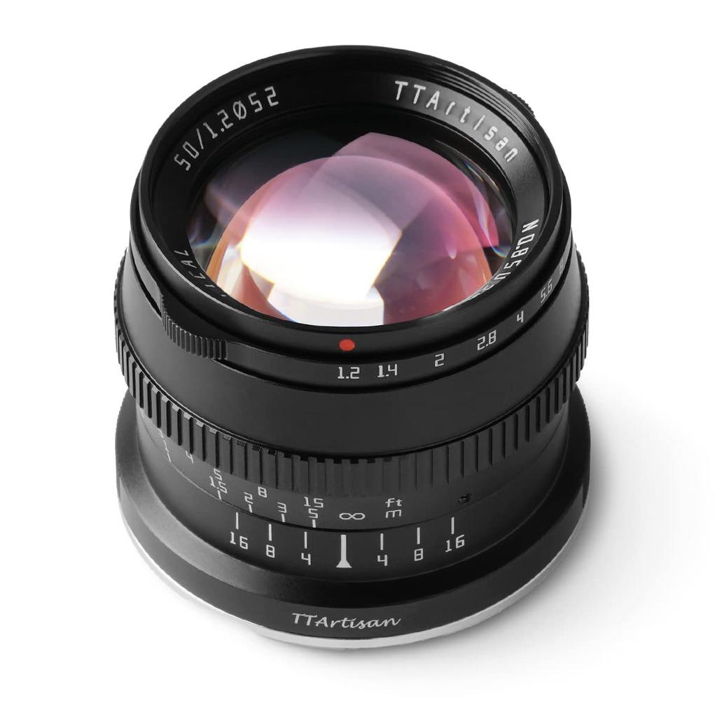TTArtisan 50mm RF Mount Prime Lens for Canon RF Manual Mirrorless Large for Nightscape and Portrait Meisho Optical F1.2 APS-C (2-Year Manufacturer's
