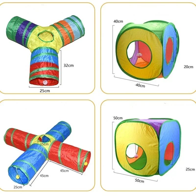 Collapsible Pleated Pet Tunnel Tube Toy - Multi-Shape Funny Play Hole Perfect for Kitten Small Dog Ferret Rabbit & Cat Playtime