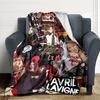 Avril Lavigne Collage Art Blanket Soft Throw Blanket For Home Bedroom Bed Sofa Travel Office Solid Christmas Blanket
