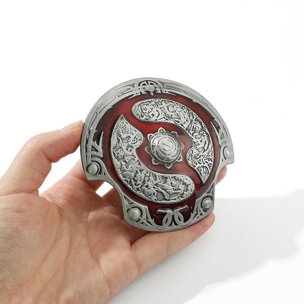 Game DOTA 2 Immortal Champion Shield Aegis of Champions Vintage Color Metal Collectible Jewelry Gift