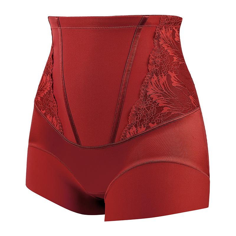 High-Waisted Lace Tummy Control Boxer Briefs - Slimming, Butt-Lifting, Anti-Exposure