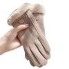 Women's Winter Cycling Touchscreen Gloves - Korean Style, Velvet, Thickened, Cold & Windproof