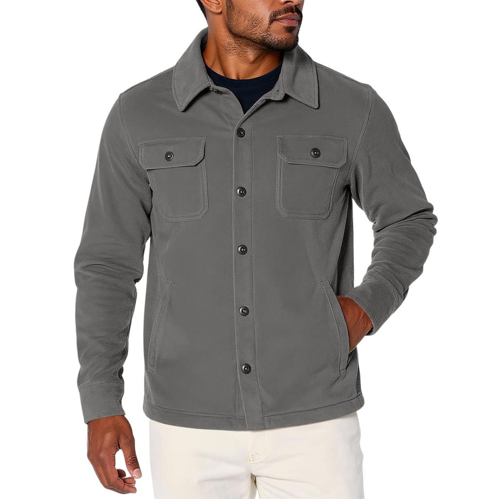 Men's Relaxed-Fit Casual Jacket Long-Sleeve Outerwear