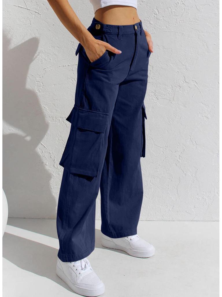 Women's Multi-pocket Workwear Denim Jeans - European and American Style
