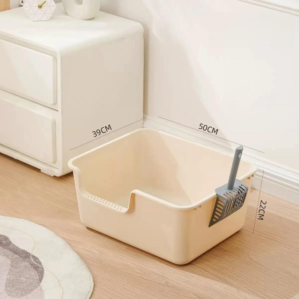 Półzamknięta kuweta dla kota z wysokimi bokami Duża kuweta dla kota Zapobiegająca rozsypywaniu kuweta dla królika Koty i kocięta Małe zwierzęta