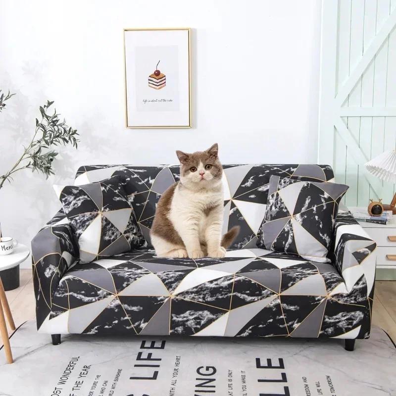 Printed Sofa Cover Stretch Couch Cover Sofa Slipcovers for Couches and Loveseats Washable Furniture Protector for Pets Kids