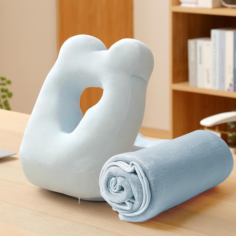 Office Nap Double-Sided Pillow for Desk or Face-Down Sleeping