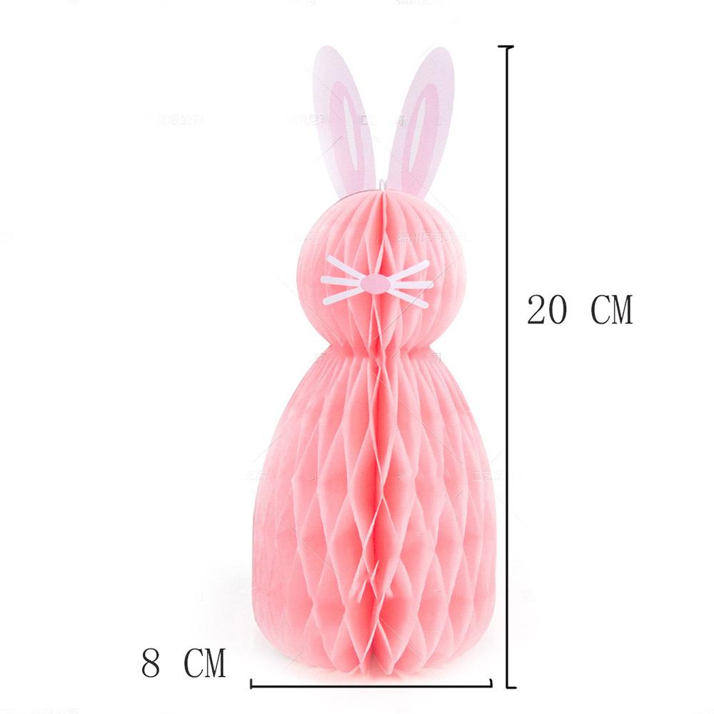 

Rrabbit Honeycomb Balls With Fold Fans Paper For Easter Thematic Party Backdrop Kindergarten Hanging Ornaments Decoration Supplies рожевий