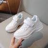 Genuine Leather Girls' Spring and Summer New Style Boys' Single Mesh Breathable Sports White Shoes for Older Boys with Soft Soles
