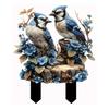 Garden Stake Blue Bird with High-Definition Printing Weather-Resistant Acrylic Garden