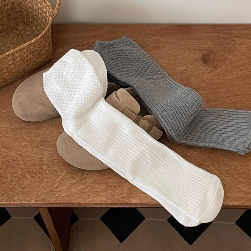 Rienna loose socks, long socks, see-through socks, non-compression socks