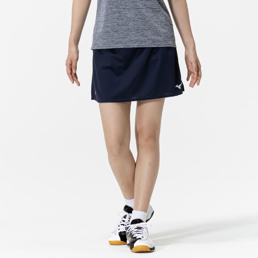 Table Tennis Size M Skirt, Moisture-Wicking, Quick-Drying, 82JBC221, Women's Dress, Navy,