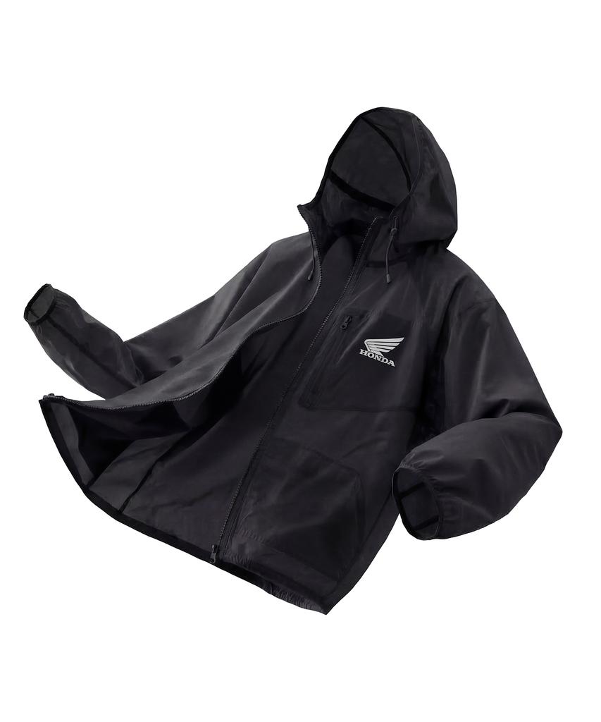 Phyps Motorcycle H-Tech Packable Windbreaker_Solid Ver Black