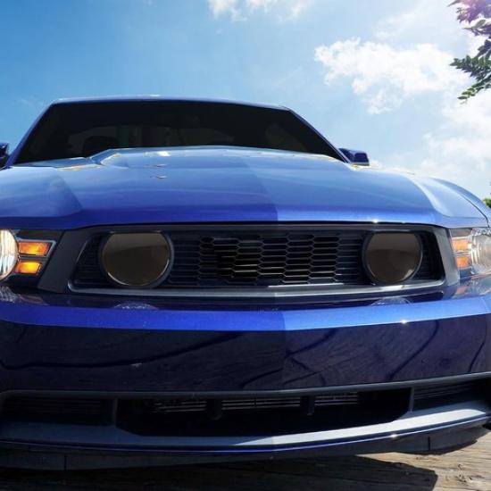 Rauchschwarze Frontgrill-Leuchten-Lampen-Zierleistenabdeckung Für Ford Mustang 10-14 Exterieur